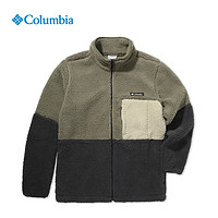 哥伦比亚 户外23秋冬新品男子时尚拼接保暖羊羔摇粒绒抓绒衣