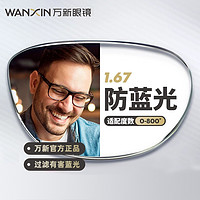 winsee 萬新 1.67多屏防藍(lán)光鏡片+JingPro鏡邦超輕鈦架（多款可選）