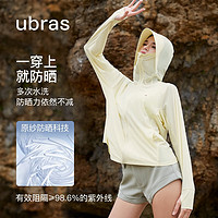 Ubras 羽柔透氣披肩連帽防曬衣女服外套女冰絲透氣短款防曬服-無(wú)面罩