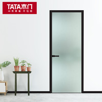 TATA木门 窄边卫生间玻璃门极窄门定制厕所门铝合金长虹玻璃门