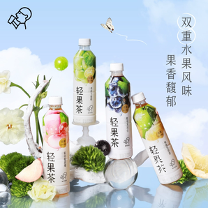 低糖低卡0脂！HEYTEA 喜茶 輕果茶果味茶飲料 450ml*15瓶