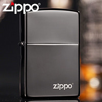 ZIPPO 之寶 芝寶ZIPPO煤油打火機(jī)防風(fēng)黑炫ZIPPO商標(biāo)24756ZL