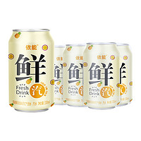 yineng 依能 百香果鳳梨味蘇打水飲料氣泡水330ml*6罐0糖0脂0卡