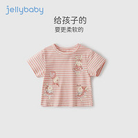 JELLYBABY 杰里貝比 寶寶夏裝女寶寶夏季上衣女孩打底衫兒童衣服女童條紋t恤