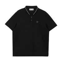 杰克瓊斯 杰克·瓊斯（JACK&JONES）POLO衫男士夏季新款直筒涼感四色休閑通勤翻領(lǐng)短袖衣服polo衫男裝 黑色E40