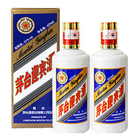 MOUTAI 茅臺(tái) 2018年 53度茅臺(tái)迎賓酒 藍(lán)迎賓藍(lán)色藍(lán)標(biāo) 醬香型高度白酒 425ml 2瓶裝