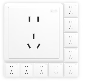 ABB 遠(yuǎn)致系列 AO205 正五孔插座 明凈白 10只裝