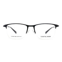 鏡宴 &essilor 依視路 CVF2012 黑色金屬眼鏡框+鉆晶A4系列 1.60折射率 非球面鏡片