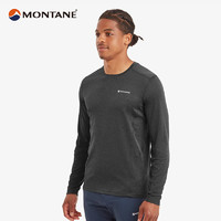 MONTANE 盟泰恩DART LONG SLEEVE 戶外速干衣男透氣徒步爬山越野跑 BLACK 黑色