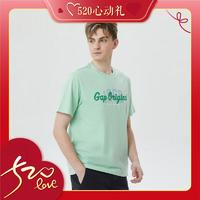 Gap 蓋璞 男女裝夏季LOGO純棉運(yùn)動(dòng)短袖T恤 670402