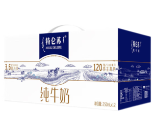 MENGNIU 蒙牛 特侖蘇全脂純牛奶250ml*12盒