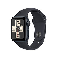 Apple 蘋果 Watch SE 2023款 智能手表 GPS版 40mm 午夜色 橡膠表帶 S/M