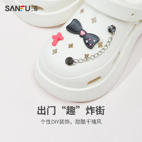 SANFU 三福 女款洞洞鞋一字拖 時(shí)尚生活日用家居外穿拖鞋涼鞋829074