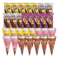 yili 伊利 冰淇淋巧乐兹经典系列15支+中脆筒15支共30支