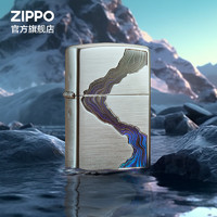 ZIPPO 之寶 打火機(jī)之寶防風(fēng)煤油 川流不息 520禮物送老公送男友 單機(jī)