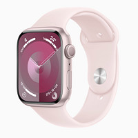 Apple 蘋果 Watch Series 9 智能手表 GPS款 41mm 亮粉色 橡膠表帶 S/M