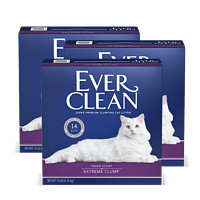 EVER CLEAN 鉑鉆 紫標(biāo) 膨潤土貓砂 11.3kg*3盒 清香