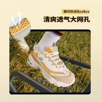 SKECHERS 斯凱奇 女鞋2024夏季新款潮流老爹鞋復(fù)古緩震休閑鞋 WYL/芒果夾心糖