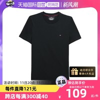 TOMMY HILFIGER 男士純色百搭運動圓領短袖T恤 09T3139