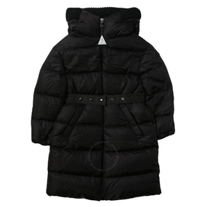 MONCLER 盟可睞 女孩黑色 Chalain 長款羽絨風(fēng)衣 H29541C00006-54155-999