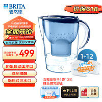 BRITA 碧然德 過(guò)濾凈水器 家用濾水壺 凈水壺 Marella 海洋系列+專家版濾芯12枚（含附件）