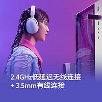 SONY 索尼 INZONE H5性能之選無線電競(jìng)游戲耳機(jī) 虛擬7.1 2.4GHz 3.5mm高清麥克風(fēng) 電腦耳麥PS5適配 白色