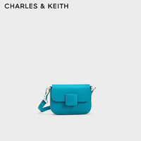 CHARLES & KEITH CHARLES&KEITH蓬蓬方扣迷你KOA單肩斜挎包包女包女士CK6-30681070-1 Blue藍(lán)色 XS