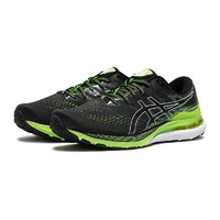 ASICS 亞瑟士 男鞋穩(wěn)定跑鞋支撐透氣運動鞋寬楦 GEL-KAYANO 28 (2E) 黑色/綠色