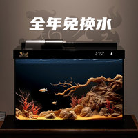 SUNSUN 森森 超白玻璃魚缸客廳小型家用水族箱生態(tài)免換水過濾制氧金魚缸