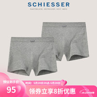 SCHIESSER 舒雅 男士內(nèi)褲舒美棉平角褲男棉質(zhì)舒適透氣內(nèi)褲2條裝E5/20032T E5/20032T花灰7501 M