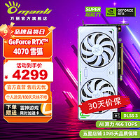 萬(wàn)麗 Manli ）RTX 4070 12G  SUPER新品 電競(jìng)游戲設(shè)計(jì)AI渲染直播白色獨(dú)立顯卡 RTX 4070 12GB 雪狐