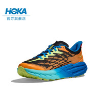 HOKA ONE ONE 男女鞋夏季飛速羚羊5越野跑步鞋SPEEDGOAT5 減震透氣 日焰色/深海藍(lán)-男 40