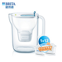 BRITA 碧然德 設(shè)計(jì)師濾水壺2.4L過濾凈水器凈水壺style Cool壺1芯+去水垢專家版濾芯12枚（含組套）