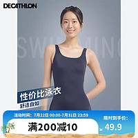 DECATHLON 迪卡儂 泳衣女連體 深藏青色