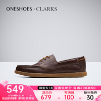 Clarks 其樂 男鞋2024春夏便捷系帶單鞋休閑鞋Bratton Boat 海外直郵 26176095 40