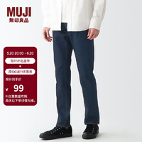 MUJI 無(wú)印良品 無(wú)印良品 MUJI 男式 彈力 牛仔 修身褲 褲子 長(zhǎng)褲 休閑褲AEA06A2S 深藏青色 33inch