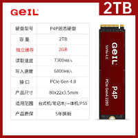 GeIL 金邦 P4P SSD固態(tài)硬盤(pán) PCIe4.0 2TB 帶獨(dú)立緩存