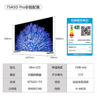 SKYWORTH 創(chuàng)維 電視75A5D Pro 75英寸內(nèi)置回音壁MiNi LED電視