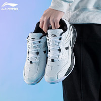 LI-NING 李寧 羽毛球鞋小羽男子耐磨訓(xùn)練鞋專業(yè)抗扭減震透氣運(yùn)動(dòng)鞋（標(biāo)楦） 基礎(chǔ)白/新基礎(chǔ)黑079-13 42