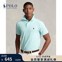 RALPH LAUREN 拉夫勞倫 Polo Ralph Lauren 拉夫勞倫男裝 定制修身版棉質(zhì)Polo衫RL16387 440-藍(lán)色 M