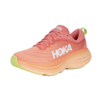 HOKA ONE ONE 男女款 邦代8輕便緩震慢跑鞋 女款CPPY-珊瑚紅/木瓜綠 8