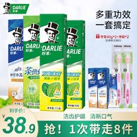 DARLIE 好來 牙膏 清新家庭裝505g（再贈牙膏40g×2+牙刷×2）