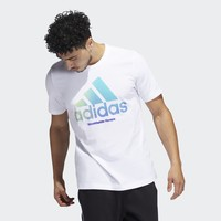 adidas 阿迪達斯 舒適純棉籃球運動上衣圓領(lǐng)短袖T恤男裝夏季adidas阿迪達斯官方