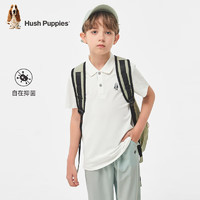 Hush Puppies 暇步士 男童2024夏季新款短袖POLO衫