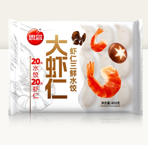 思念 大蝦仁系列蝦仁三鮮水餃400g20只