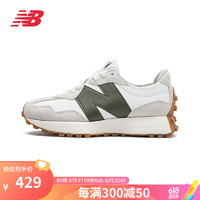 new balance NB 327系列男女情侶復古經(jīng)典百搭減震耐磨運動休閑鞋 白色/灰白色 MS327ASN 42.5 27cm