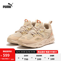 PUMA 彪馬 官方 新款男女同款情侶復(fù)古休閑鞋 TRC BLAZE 390161 燕麥色-烤杏仁色-01