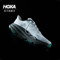 HOKA ONE ONE 男女款夏克利夫頓9防水特別版CLIFTON 9 GTX TS透氣 霧灰色/麥青色 36.5