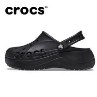 crocs 卡駱馳 夏季Crocs卡駱馳貝雅云彩洞洞鞋女鞋坡跟涼鞋沙灘鞋拖鞋208186