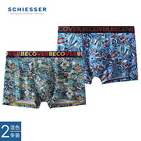 SCHIESSER 舒雅 棉莫代爾Becover時(shí)尚印花潮流平角內(nèi)褲 2條裝 E9/23032T